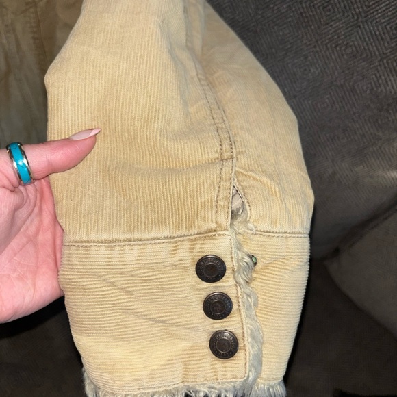 Abercrombie & Fitch Cream Sherpa Jacket Size Large A00319 - Picture 5 of 12